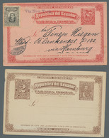 Ecuador - Ganzsachen: 1890-1910 (ca.), Partie Von 6 Gebrauchten Und 2 Ungebrauchten Ganzsachen, Daru - Ecuador