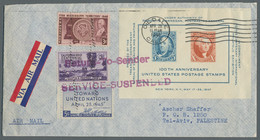 Vereinigte Staaten Von Amerika: 1927-1952, Collection Of More Than 50 Air Mair Letters In One Album, - Covers & Documents