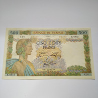 FRANCIA - P95b 500F 1/10/1942 QUNC - 500 F 1940-1944 ''La Paix''