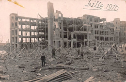 Carte Postale Photo Militaire Allemand LILLE (59-Nord) Bâtiment En Ruine Février 1916-Guerre 1914-1918-Krieg - Lille