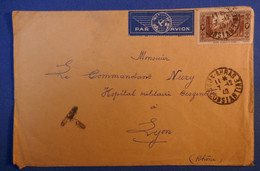530 ALGERIE LETTRE 1940 PAR AVION CONSTANTINE A LYON FRANCE+ AFFRANC. INTERESSANT - Lettres & Documents