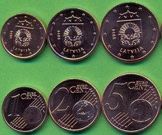 EuroCoins < Latvia > Set 1+2+5 Cents 2014 UNC (3 Coins) - Latvia