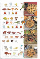 ARGENTINA 2003 TYPICAL FOOD, VEGETABLES, REGIONAL COSTUMES, STRIP + LABELS MNH - Neufs