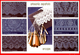 ESPAÑA -HOJA BLOQUE ARTESANIA ESPAÑOLA - AÑO 1989 - VALOR 20 Ptas. - Commemorative Panes