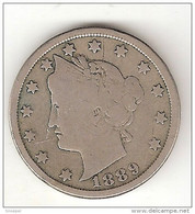 *usa  5 Cents   1899 Km 112  Vf  Look !! - 1883-1913: Liberty (Liberté)