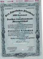 Germany - Berlin 1940 - Deutsche Centralbodenkredit Aktiengesellschaft - 4 1/2%  Hyppotheken über 1000 Reichsmark. - Banque & Assurance