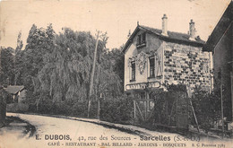 95-SARCELLES- 42 RUE DES SOURCES- E DUBOIS - CAFE- RESTAURANT - BAL BILLARD , JARDIN BOSQUETS - Sarcelles