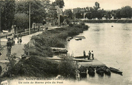 St Maur Des Fossés * Un Coin De Marne Près Du Pont * Cpa Pub Publicité Voir Verso " L'industrie Boutonnière " - Saint Maur Des Fosses