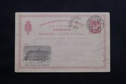 DANEMARK - Entier Postal Avec Repiquage De " Hôtel Kongen Af Danmark " De Copenhague En 1894 Pour La Suède - L 65655 - Entiers Postaux