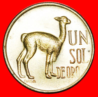 · VICUGNA (1966-1975): PERU ★ 1 SOL DE ORO 1975 MINT LUSTER!  LOW START★ NO RESERVE! - Peru