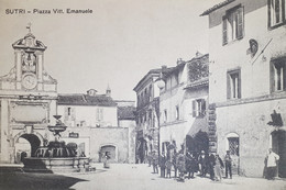 Cartolina - Sutri - Piazza Vittorio Emanuele - 1900 Ca. - Viterbo