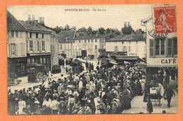 MONTIER En DER - Le Marché -- Voyagée 1911 - Trés Animée - Montier-en-Der