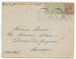 1920 - MONACO - ENVELOPPE De LA CONDAMINE => MANOSQUE - Briefe U. Dokumente
