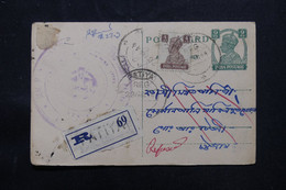 INDE - Entier Postal + Complément De Patiya En Recommandé En 1944 Et Refusé - L 75396 - 1936-47 King George VI