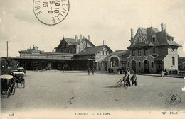 Lisieux * La Gare * Le Parvis * Ligne Chemin Fer Calvados * Voir Cachet Militaire Au Dos " 20ème Régiment Territorial " - Lisieux