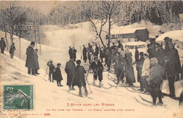 88-L'HIVER DANS LES VOSGES- LA PISTE , ARRIVEE D'UN SKIEUR - Saint Die