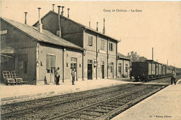 Camp De Châlons * Mourmelon * La Gare * Train Wagon * Ligne Chemin De Fer De La Marne - Camp De Châlons - Mourmelon