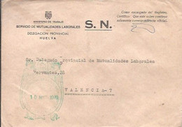 CARTA 1970 HUELVA - Portofreiheit
