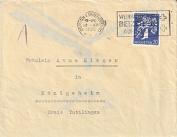 Suisse Lettre Censurée Zürich Pour L'Allemagne 1939 - Marcophilie