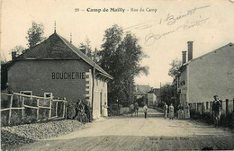 Camp De Mailly * Rue Du Camp * Boucherie * Café * Villageois - Mailly-le-Camp