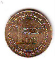 Jeton Ou Médaille Publicitaire 1 Euro 1/2  - DEMAIN L' EURO DES  CENTRES LECLERC - DU 14 AU 26 OCTOBRE 1996 - Otros & Sin Clasificación