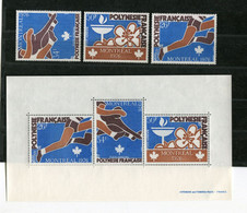 !!! PRIX FIXE : POLYNESIE, JEUX OLYMPIQUES DE MONTREAL, BF N°3 + SERIE 110/112 NEUFS ** - Unused Stamps