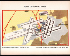 Aviation, Plan Du Grand Orly. . Format 31 X 24 Cm - Otros Planes