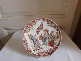 Assiette Parlante Humoristique Sarreguemines Les Courses Hippiques 1875/1895 N°2 - Sarreguemines (FRA)