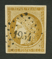 FAUX De SPERATI - 10c CERES (n°1) Oblitéré PC 1954. Cachet SPERATI Au Verso. Superbe. - 1849-1850 Cérès