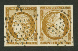 FAUX De SPERATI - Paire TÊTE-BÊCHE Du 10c CERES (n°1d) Oblitérée. Cachet SPERATI Au Verso. RARE. Superbe. - 1849-1850 Ceres