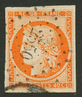 40c CERES (n°5) Obl. PC 2550. Cote 500€. Signé SCHELLER. TTB. - 1849-1850 Ceres