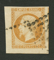 10c Empire Type II (n°13B) Coin De Feuille Obl. Signé SCHELLER. Superbe. - Autres & Non Classés