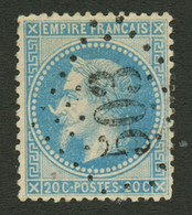 20c Lauré Variété "à La CORNE" (n°29Bb) Obl. GC 503. Cote 130€. Superbe. - Autres & Non Classés