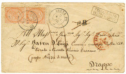 COMTE De NICE - DRAPPO : 1866 ITALIE Paire 10c (pd) Obl. ARENA PO + Taxe 4 + FRANCOBOLLO INSUFFICIENTE + Cachet Maritime - 1849-1876: Periodo Clásico