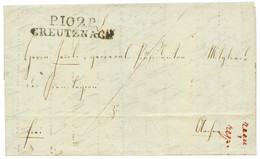 1811 P.102.P CREUTZNACH Sur Lettre Avec Texte. Superbe. - 1792-1815: Conquered Departments