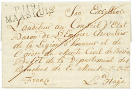 1812 P.119.P MAASLUIS Sur Lettre Avec Texte Pour LA HAYE. Très Rare. Superbe. - 1792-1815 : Departamentos Conquistados