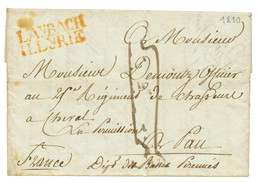 1810 LAYBACH ILLYRIE En Rouge Sur Lettre Avec Texte Pour La FRANCE. TTB. - 1792-1815: Conquered Departments