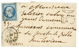 HAUTE VIENNE : 1855 20c (n°14) + T.15 LIMOGES + Taxe 30 D.T Sur Lettre Taxée Pout Timbre Ayant Dèjà Servi Avec Dossier C - 1853-1860 Napoléon III