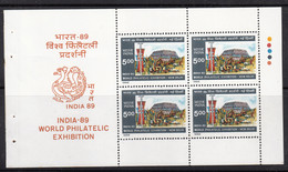 Philatelic Exhibition 1989 MNH From Booklet Philately, Peacock Logo, Bird, Exhibition Hall, Flags, Flag, - Pavoni