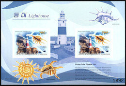 {K032} Korea 2009 Lighthouses Shells VI S/S Of 2 Imperf. MNH - Corea Del Norte