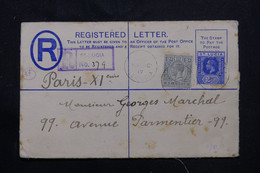 STE LUCIE - Entier Postal + Compléments En Recommandé Pour Paris En 1917 Via Liverpool - L 75501 - St.Lucia (...-1978)