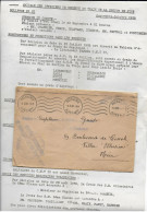 1938 - LETTRE FM Du CENTRE SECONDAIRE De MOBILISATION Du TRAIN N°15 à NICE - AMICALE Des OFFICIERS De RESERVE - Cachets Militaires A Partir De 1900 (hors Guerres)