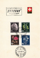 #263. ZPJ125-8,M514-7,Y467-70. Série Complete. JOURNEE DU TIMBRE  Genève 4-5 XII 1948. - Postmark Collection