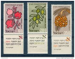 Israel - 1959, Michel/Philex No. : 184-186,  - MNH - *** - Full Tab - Unused Stamps (with Tabs)