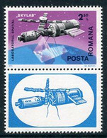 ROMANIA 1974 Skylab Single Ex Block MNH / **.  Michel  3241 - Ungebraucht