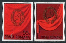 ROMANIA 1974 Communist Party Congress MNH / **..  Michel  3238-39 - Ongebruikt