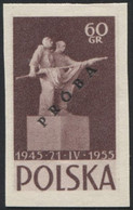 Poland 1955 Mi 906 10th Anniversary Of Polish - Soviet Agreement Original Proof Guarantee PZF Expert Wysocki MNH** P30 - Probe- Und Nachdrucke