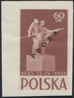 Poland 1955 10th Anniversary Of Polish Soviet Agreement Communism Original Proof Guarantee PZF Expert Wysocki MNH** P30 - Ensayos & Reimpresiones