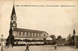 Le Creusot * Place Schneider * église St Laurent - Le Creusot