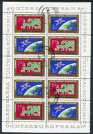 ROMANIA 1974 INTEREUROPA Sheetlet Used..  Michel 3189-90 Kb - Blokken & Velletjes